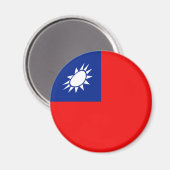 Taiwan Vlag Magneet (Voorkant / Achterkant)