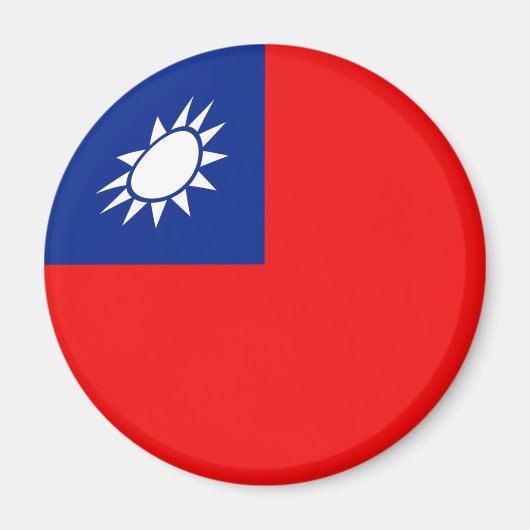 Taiwan Vlag Magneet (Voorkant)