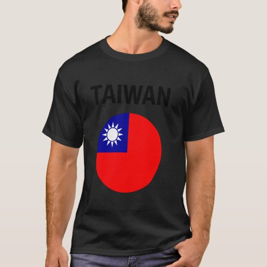 Taiwan Vlag Modern T-shirt (Voorkant)