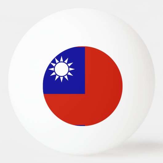 Taiwan vlag pingpongbal (Voorkant)