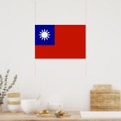 Taiwan vlag poster (Keuken)