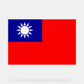 Taiwan Vlag: Republiek China, Chinees Taipei Acryl Bord (Voorkant)