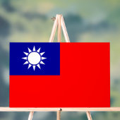Taiwan Vlag: Republiek China, Chinees Taipei Acryl Bord (Neutraal)