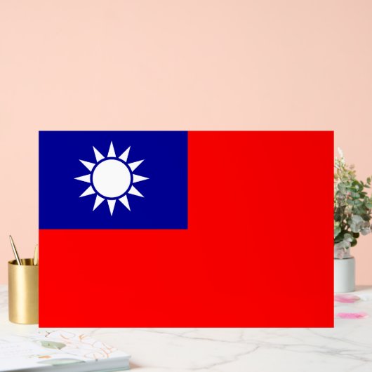 Taiwan Vlag: Republiek China, Chinees Taipei Acryl Bord (Huwelijk)