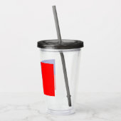 Taiwan Vlag: Republiek China, Chinees Taipei Acryl Drinkbeker (Links)