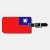 Taiwan Vlag: Republiek China, Chinees Taipei Bagagelabel (Voorkant horizontaal)