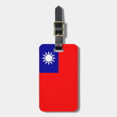 Taiwan Vlag: Republiek China, Chinees Taipei Bagagelabel (Voorkant verticaal)