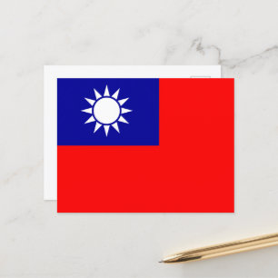 Taiwan Vlag: Republiek China, Chinees Taipei Briefkaart