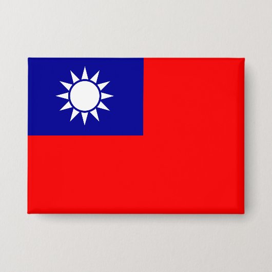 Taiwan Vlag: Republiek China, Chinees Taipei Button (Voorkant)