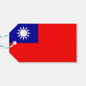 Taiwan Vlag: Republiek China, Chinees Taipei Cadeaulabel (Achterkant Horizontaal)