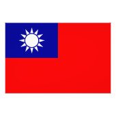 Taiwan Vlag: Republiek China, Chinees Taipei Foto Afdruk (Voorkant)