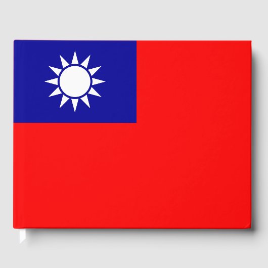 Taiwan Vlag: Republiek China, Chinees Taipei Gastenboek (Voorkant)