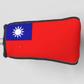 Taiwan Vlag: Republiek China, Chinees Taipei Golfheadcover (Voorkant)