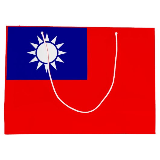 Taiwan Vlag: Republiek China, Chinees Taipei Groot Cadeauzakje (Achterkant)
