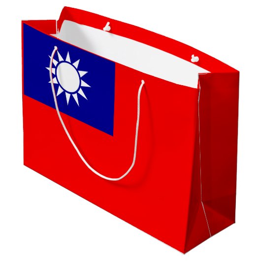 Taiwan Vlag: Republiek China, Chinees Taipei Groot Cadeauzakje (Achterkant Gekanteld)