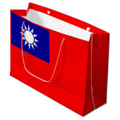 Taiwan Vlag: Republiek China, Chinees Taipei Groot Cadeauzakje (Voorkant Gekanteld)