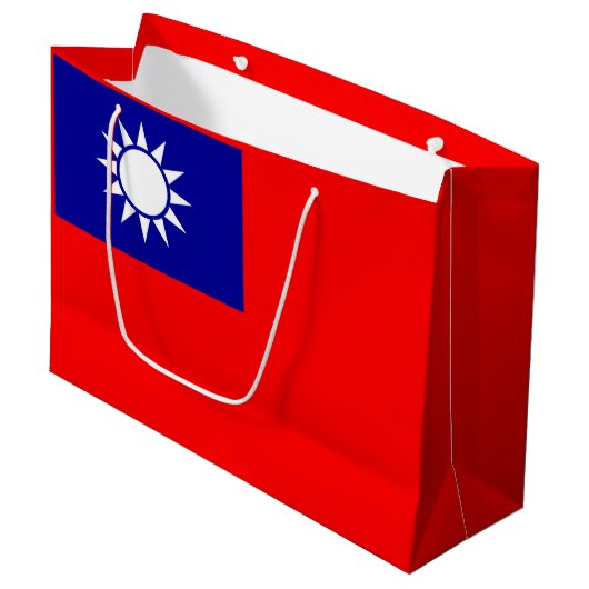 Taiwan Vlag: Republiek China, Chinees Taipei Groot Cadeauzakje (Voorkant Gekanteld)