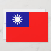 Taiwan Vlag: Republiek China, Chinees Taipei Kaart (Voorkant)