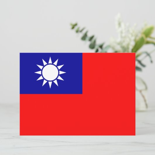 Taiwan Vlag: Republiek China, Chinees Taipei Kaart (Staand voorkant)
