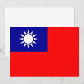 Taiwan Vlag: Republiek China, Chinees Taipei Kaart (Voorkant / Achterkant)
