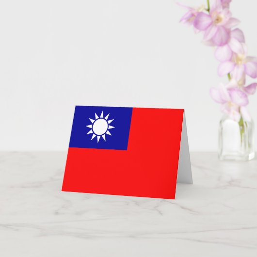 Taiwan Vlag: Republiek China, Chinees Taipei Kaart (Orchidee)