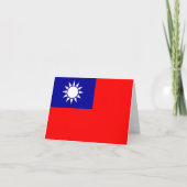 Taiwan Vlag: Republiek China, Chinees Taipei Kaart (Voorkant)