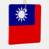 Taiwan Vlag: Republiek China, Chinees Taipei Keramisch Ornament (Rechts)