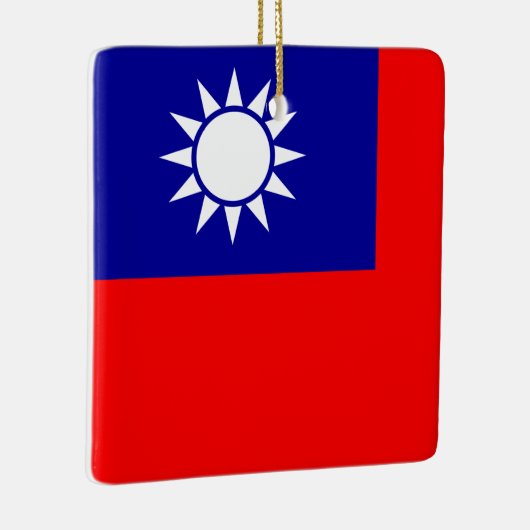 Taiwan Vlag: Republiek China, Chinees Taipei Keramisch Ornament (Rechts)