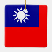 Taiwan Vlag: Republiek China, Chinees Taipei Keramisch Ornament (Achterkant)