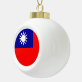 Taiwan Vlag: Republiek China, Chinees Taipei Keramische Bal Ornament (Rechts)