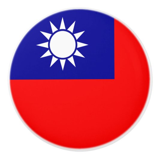 Taiwan Vlag: Republiek China, Chinees Taipei Keramische Knop (Voorkant)