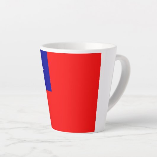 Taiwan Vlag: Republiek China, Chinees Taipei Latte Mok (Rechterhoek)