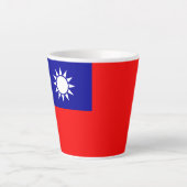 Taiwan Vlag: Republiek China, Chinees Taipei Latte Mok (Voorkant)