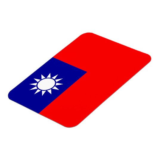 Taiwan Vlag: Republiek China, Chinees Taipei Magneet (Linkerzijde)