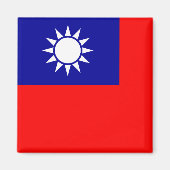 Taiwan Vlag: Republiek China, Chinees Taipei Magneet (Voorkant)
