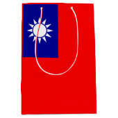 Taiwan Vlag: Republiek China, Chinees Taipei Medium Cadeauzakje (Voorkant)