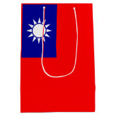 Taiwan Vlag: Republiek China, Chinees Taipei Medium Cadeauzakje (Achterkant)