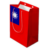 Taiwan Vlag: Republiek China, Chinees Taipei Medium Cadeauzakje (Achterkant Gekanteld)