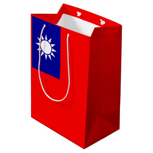 Taiwan Vlag: Republiek China, Chinees Taipei Medium Cadeauzakje (Achterkant Gekanteld)