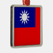 Taiwan Vlag: Republiek China, Chinees Taipei Metalen Ornament (Rechts)