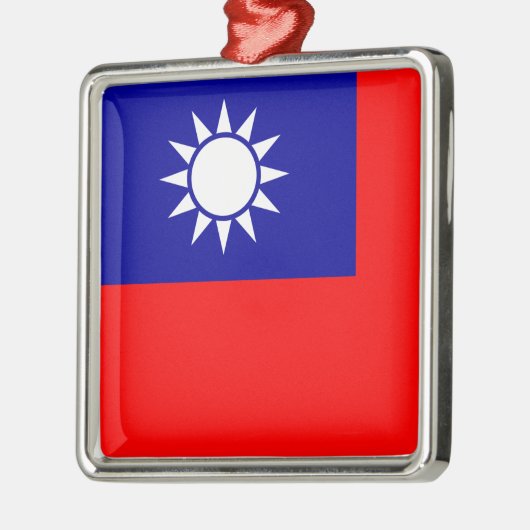Taiwan Vlag: Republiek China, Chinees Taipei Metalen Ornament (Links)
