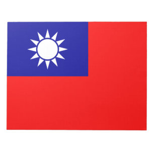 Taiwan Vlag: Republiek China, Chinees Taipei Notitieblok