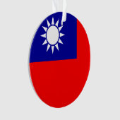 Taiwan Vlag: Republiek China, Chinees Taipei Ornament (voorkant)
