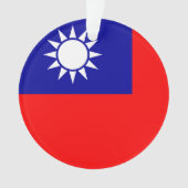 Taiwan Vlag: Republiek China, Chinees Taipei Ornament (voorkant)
