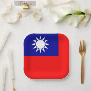 Taiwan Vlag: Republiek China, Chinees Taipei Papieren Bordje