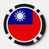 Taiwan Vlag: Republiek China, Chinees Taipei Poker Chips (Achterkant)