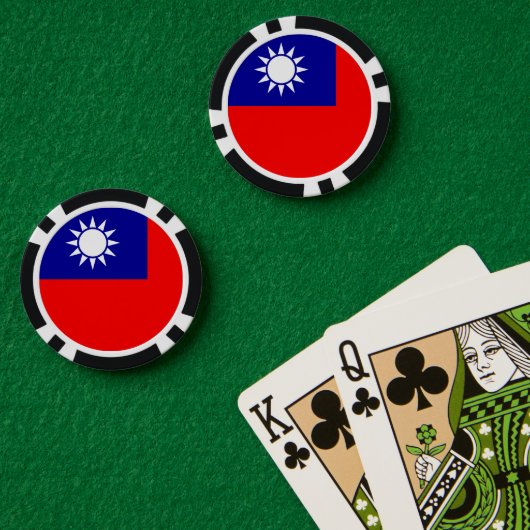 Taiwan Vlag: Republiek China, Chinees Taipei Poker Chips (Pokertafel (Dubbel))