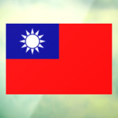 Taiwan Vlag: Republiek China, Chinees Taipei Raamsticker (Vel 3)