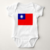 Taiwan Vlag: Republiek China, Chinees Taipei Romper (Voorkant)