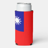 Taiwan Vlag: Republiek China, Chinees Taipei Seltzer Blikjeskoeler (Seltzer Voorkant)